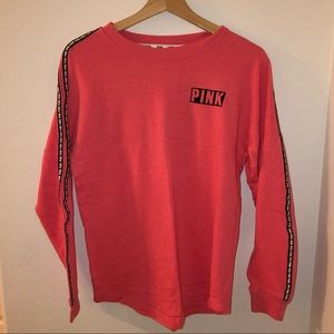 VS PINK Neon Pink Logo Crew Neck